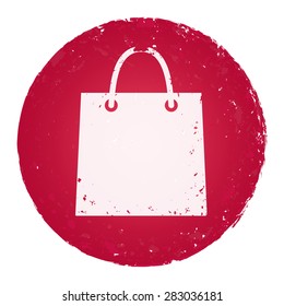 Shopping bag.. Grunge style stamp.