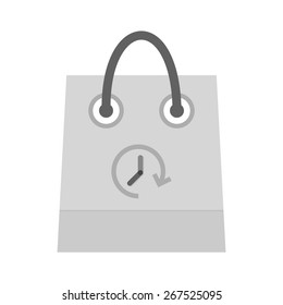 Shopping, bag, hand carry, limited time offer icon vector image. Can also be used for ecommerce, shopping, business. Suitable for web apps, mobile apps and print media.