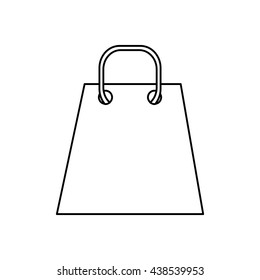 shopping bag with handle , Vector illustration over white background
