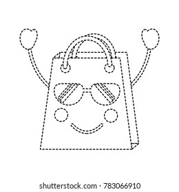 shopping bag happy sunglasses  emoji icon image 