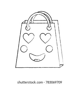 shopping bag heart eyes  emoji icon image 