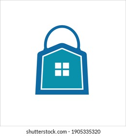 shopping bag with house shape at the bottom.