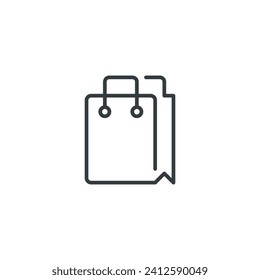Icono de la bolsa de compras, ilustración vectorial de la bolsa de compras 1