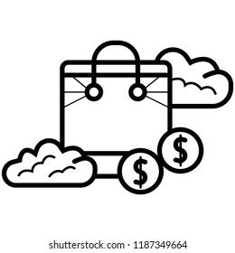 Shopping bag icon.