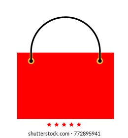 Shopping bag icon .
