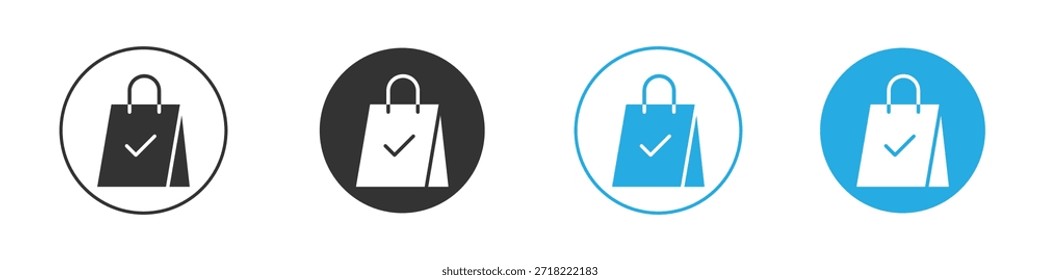 Ícone de saco de compras para app e web design. Ilustração de elemento simples.