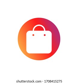 Shopping Bag Icon. Button In Social Media Instagram Concept For Applications, Web, App. Vector On Isolated White Background. EPS 10