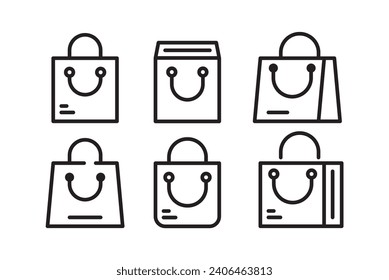 Shopping bag icon collection. Vector illustration