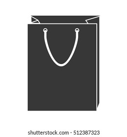Shopping bag icon. Commerce market store and shop theme. Isolated design. Vector illustration