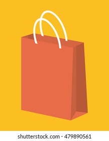 Shopping bag icon. Cyber Monday ecommerce and market theme. Colorful design. Vector illustration