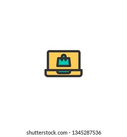Shopping Bag icon design. e-commerce icon vector illustration
