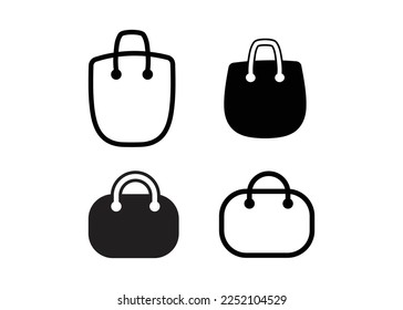Shopping bag icon design template isolated