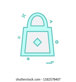 Shopping bag icon design vector