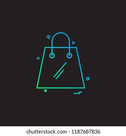 Shopping bag icon design vector