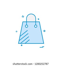 Shopping bag icon design vector