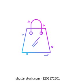 Shopping bag icon design vector