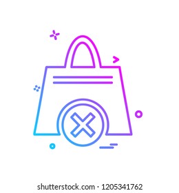 Shopping bag icon design vector