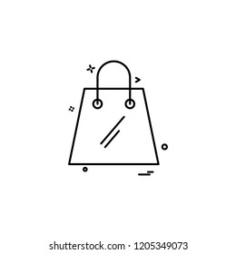 Shopping bag icon design vector