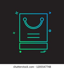 Shopping bag icon design vector