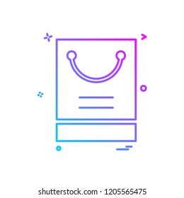 Shopping bag icon design vector
