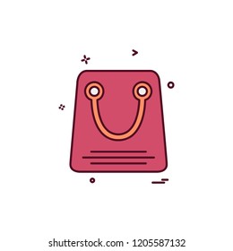 Shopping bag icon design vector