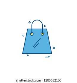 Shopping bag icon design vector