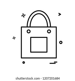 Shopping bag icon design vector