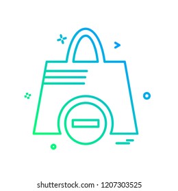 Shopping bag icon design vector