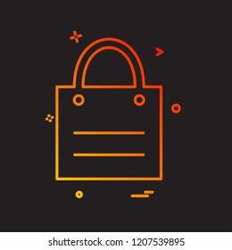 Shopping bag icon design vector