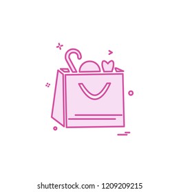 Shopping bag icon design vector