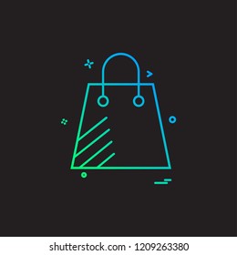 Shopping bag icon design vector
