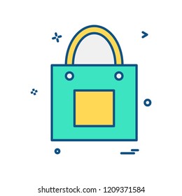 Shopping bag icon design vector