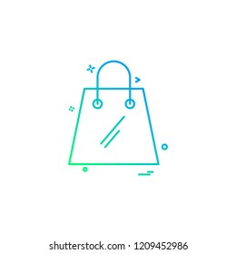 Shopping bag icon design vector