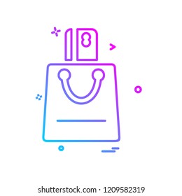 Shopping bag icon design vector