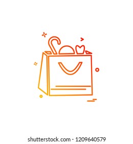 Shopping bag icon design vector
