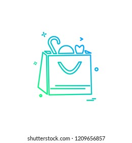 Shopping bag icon design vector