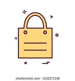 Shopping bag icon design vector