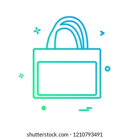 Shopping bag icon design vector