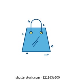 Shopping bag icon design vector