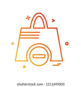Shopping bag icon design vector