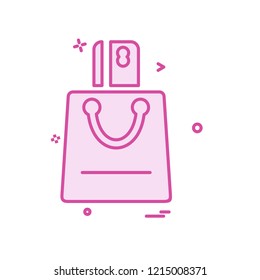 Shopping bag icon design vector
