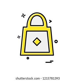 Shopping bag icon design vector