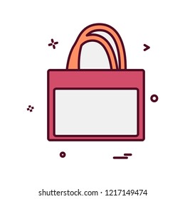 Shopping bag icon design vector