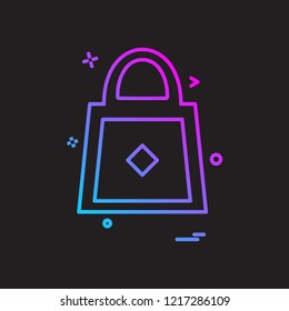 Shopping bag icon design vector