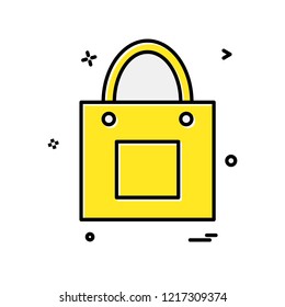 Shopping bag icon design vector