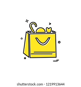 Shopping bag icon design vector