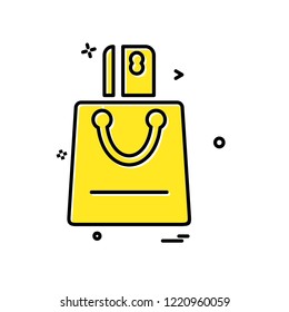 Shopping bag icon design vector