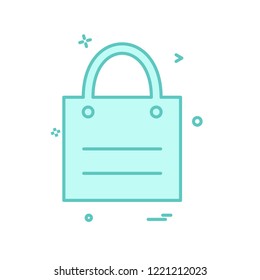 Shopping bag icon design vector