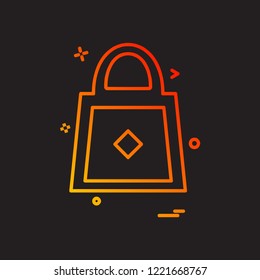 Shopping bag icon design vector