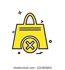 Shopping bag icon design vector